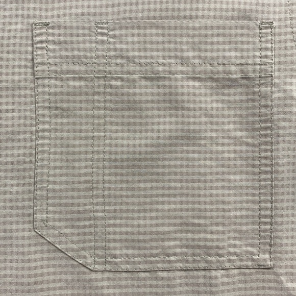 Royal Robbins Desert Pucker Dry Checkered Short Sleeve Button Up Shirt (Green) - Picture 11 of 16